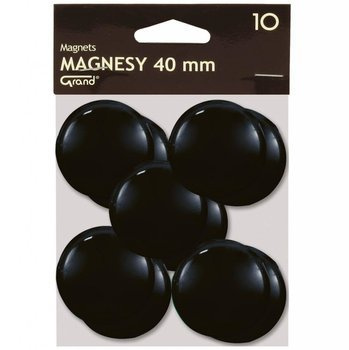 Magnesy Grand średnica 40mm 10 sztuk czarny