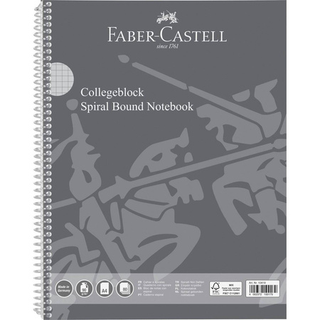 Kołonotatnik A4 80 kartek kratka Faber Castell