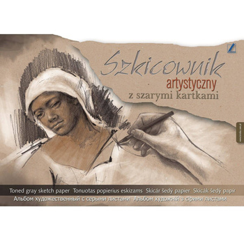 Szkicownik artystyczny A3 20 arkuszy z szarymi kartkami Kreska