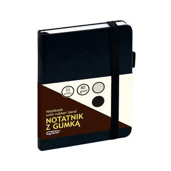 Notatnik A6 w linię 80k z gumką Grand czarny
