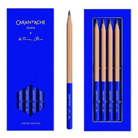 Zestaw ołówków grafitowych Caran d`Ache Klein Blue HB 4 sztuki