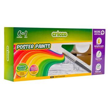 Farby plakatowe Cricco 6+1 kolorów 20ml