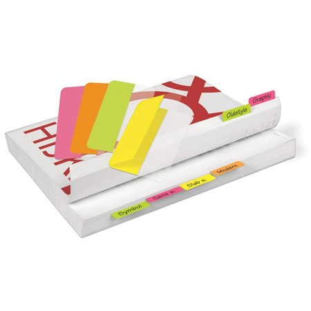 Zakładki indeksujące 3L dwustronne 24 sztuki 12x40mm