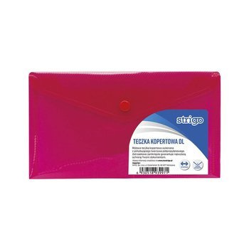 Teczka kopertowa DL Strigo PP pozioma na zatrzask różowy