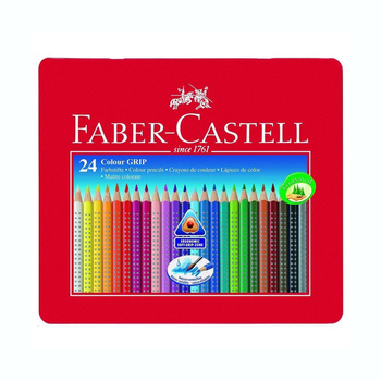 Kredki Faber Castell Grip 2001 24 kolory metalowe pudelko
