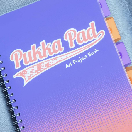 Kołozeszyt A4 w kratkę Pukka Pad Project Book Fusion fioletowy
