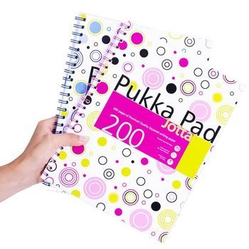 Kołozeszyt A4 w kratkę 200 stron Pukka Pad Jotta Konfetti różowy