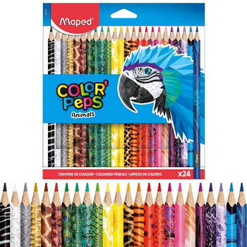 Kredki Maped ColorPeps Animals trójkątne 24 kolory