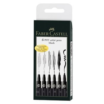 Zestaw pisaków Pitt Artist Pen 199 Faber Castell 6 sztuk