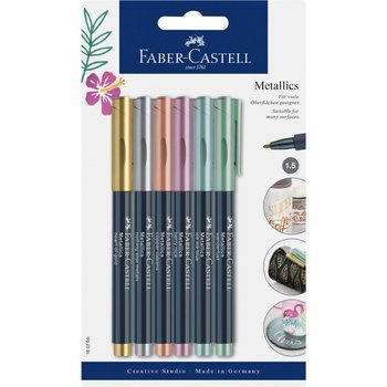 Pisak metaliczny Faber Castell Metallics 6 sztuk