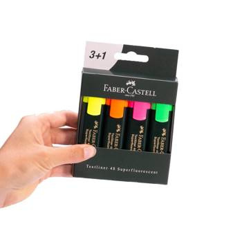 Zakreślacze Faber Castell Textliner 1548 4 sztuki