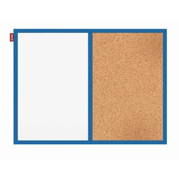 Tablica magnetyczno korkowa 60x40 cm niebieska rama Duo Memobe