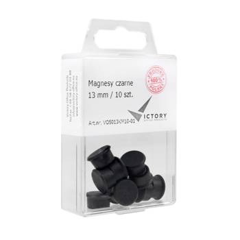 Magnesy Victory Office okrągłe średnica 13mm czarny