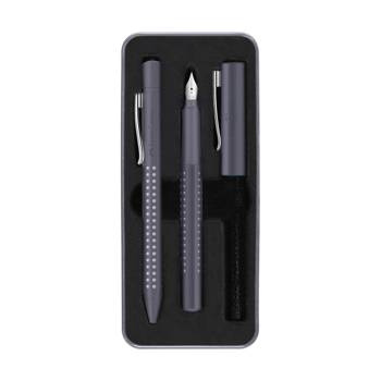 Zestaw prezentowy pióro+długopis Faber Castell Grip 2010 Dapple Gray