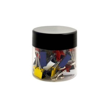 Klipsy biurowe kolorowe 19mm słoiczek Victory Office a`100