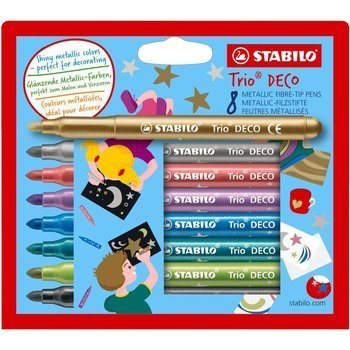 Flamastry Stabilo Trio Deco 8 kolorów