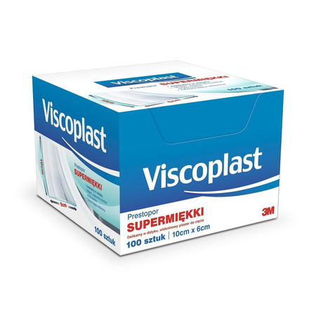 Plastry Viscoplast Prestopor 10x6cm 100 sztuk supermiękki