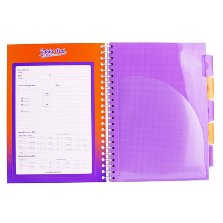 Kołozeszyt A5 w kratkę Pukka Pad Project Book Fusion fioletowy