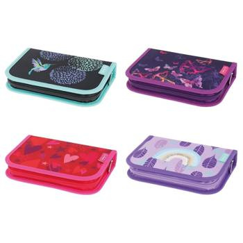 Piórnik dla dziewczynki bez wyposażenia jednokomorowy Herlitz Girls mix II