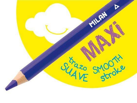 Kredki ołówkowe trójkątne maxi 12 kolorów Milan