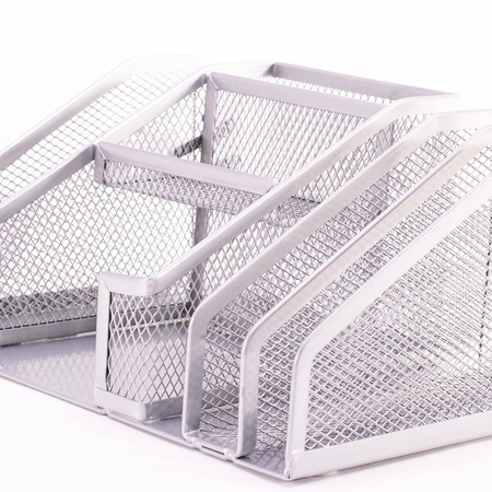 Organizer na biurko wielofunkcyjny 6A srebrny