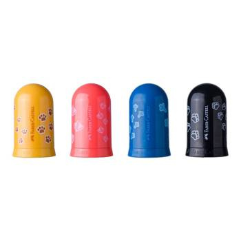 Temperówka z pojemnikiem Faber Castell z motywem zwierzątek mix wzorów