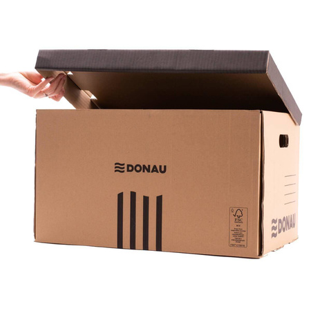 Pudło archiwizacyjne Donau A4 zbiorcze wzmocnione brązowy