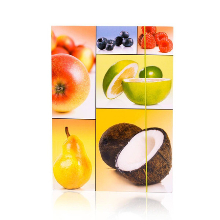 Teczka z gumką Kreska A4 OW owoce