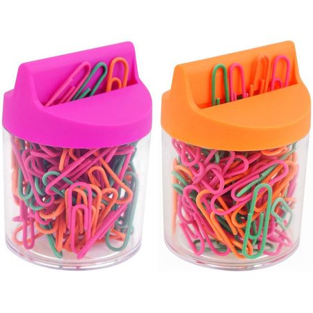 Kolorowe spinacze 28mm neonowe Memobe a`100