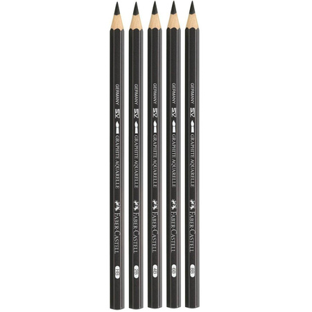 Ołówek akwarelowy Faber Castell 5 sztuk+pędzelek