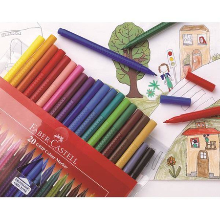Flamastry Grip Faber Castell 20 kolorów