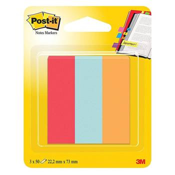 Zakładki indeksujące Post-it 3M 3x50 kartek 22x73mm