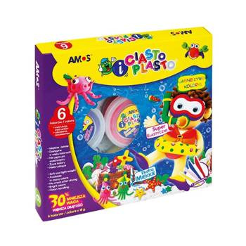 Masa plastyczna Ciasto Plasto Amos 6 kolorów