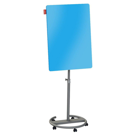 Flipchart mobilny szklany Memobe Cirlce 70x100x220cm niebieski