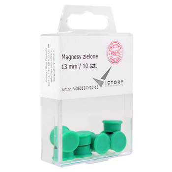 Magnesy Victory Office okrągłe średnica 13mm zielony