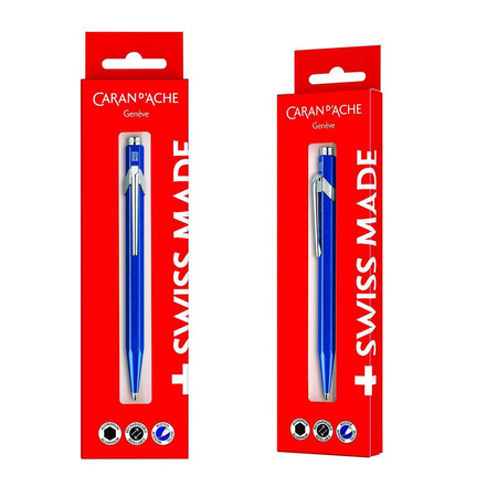 Długopis automatyczny Caran d`Ache 849 Gift box X-Line niebieski