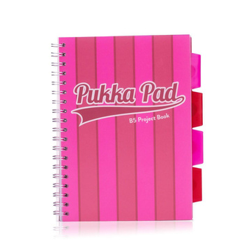 Kołozeszyt B5 w kratkę Pukka Pad Project Book Vogue różowy
