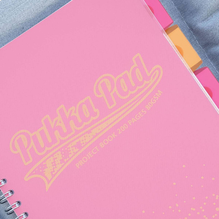 Kołozeszyt A4 w kratkę 200 stron Pukka Pad Project Book Blush Coral