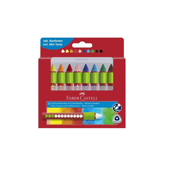 Kredki akwarelowe Faber Castel woskowe 10 kolorów