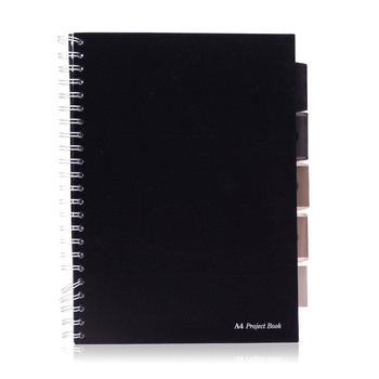 Kołozeszyt A4 w kratkę 250 stron Pukka Pad Project Book Black