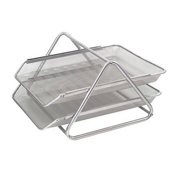 Szuflady na dokumenty A4 metalowe Profice 2 szt srebrny