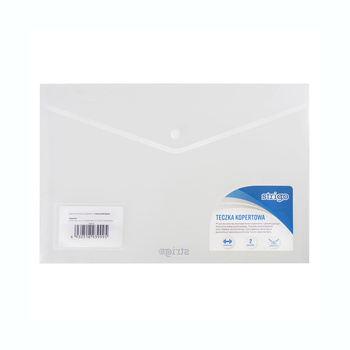 Teczka kopertowa Strigo A4+ 240x360mm PP pozioma transparentny