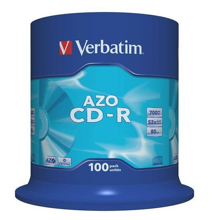 Płyta Verbatim CD-R 700MB Azo cake 100 sztuk