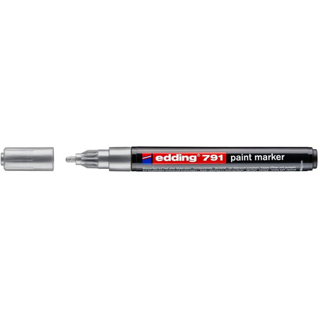 Marker lakierowy Edding końcówka okrągła 1-2mm srebrny