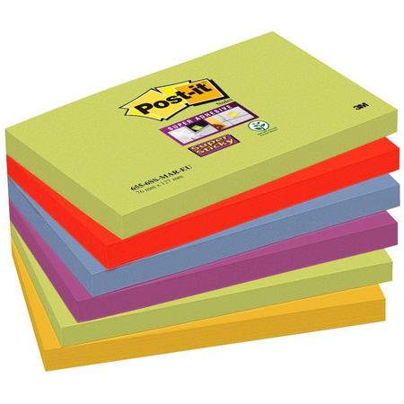 Karteczki samoprzylepne 127x76mm Post-it Super Sticky paleta marrakesz