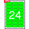 Etykiety samoprzylepne Apli kolorowe A4 70x37mm zielone