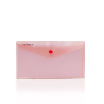 Teczka kopertowa na zatrzask Donau DL plastikowa czerwony