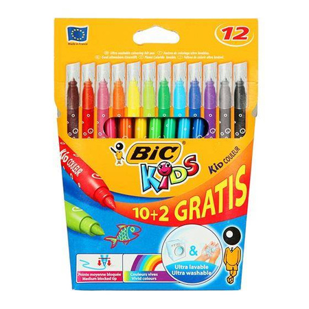Flamastry Bic KidsCouler 10+2
