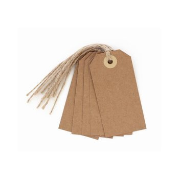 Tagi Nature ciemnobeżowe 5 sztuk