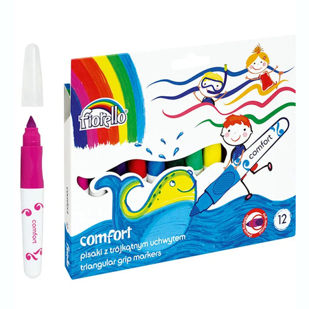 Pisaki Fiorello Comfort trójkątne 12 kolorów